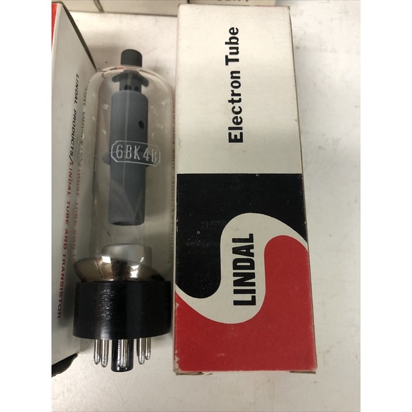 lot of 2 Lindal Tube & Transistor 6BK4 Electron NOS NIB vintage replacement bulb - Picture 2 of 3